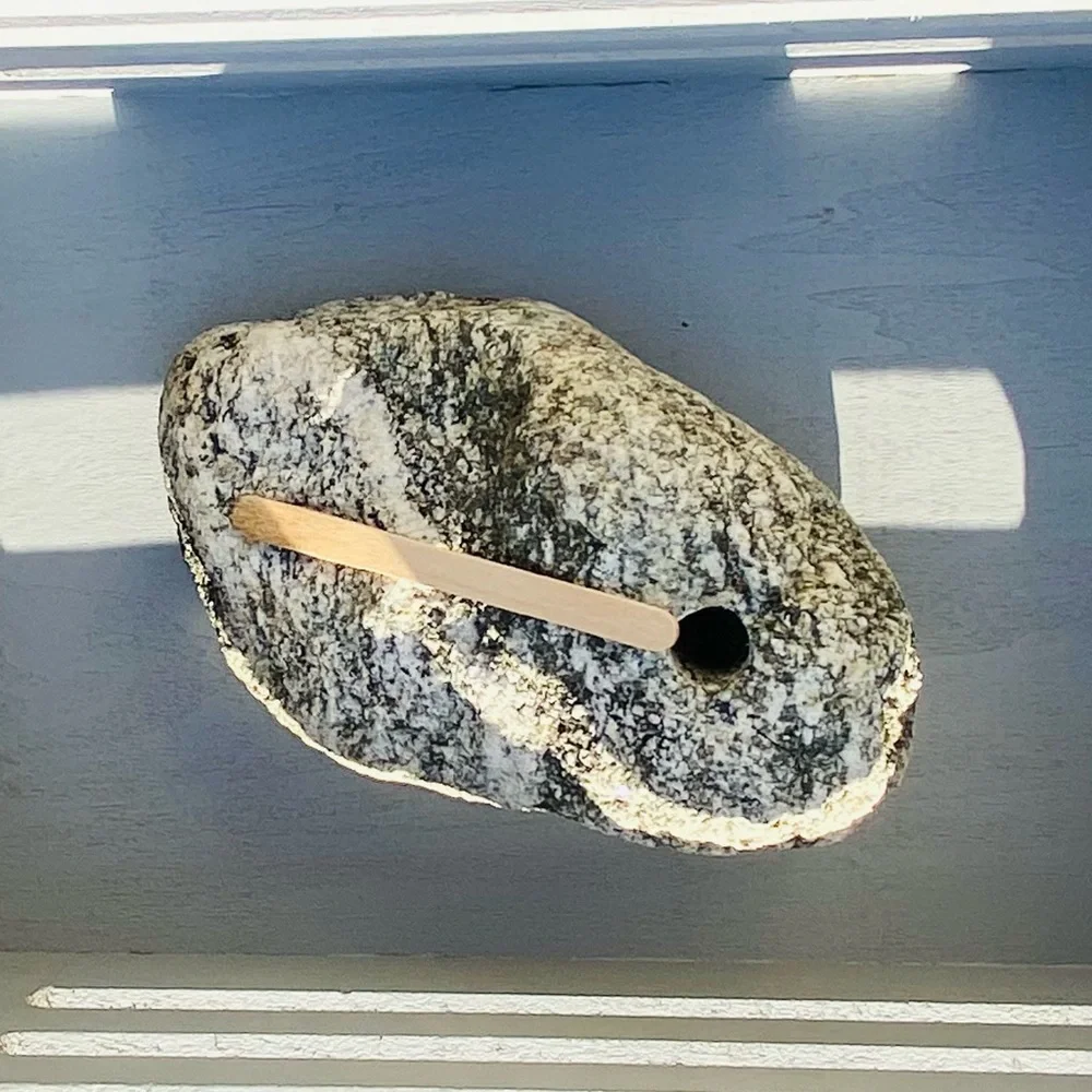 GraniteRock w/Hole For-Aquarium/Terrarium-Beautiful/Inserting/Beneficial/Natural